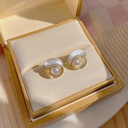 Pearl Cuff Earrings