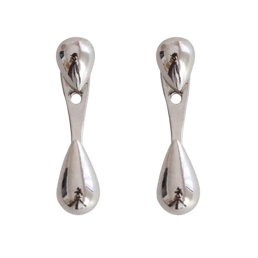 Silver Water Drop Stud