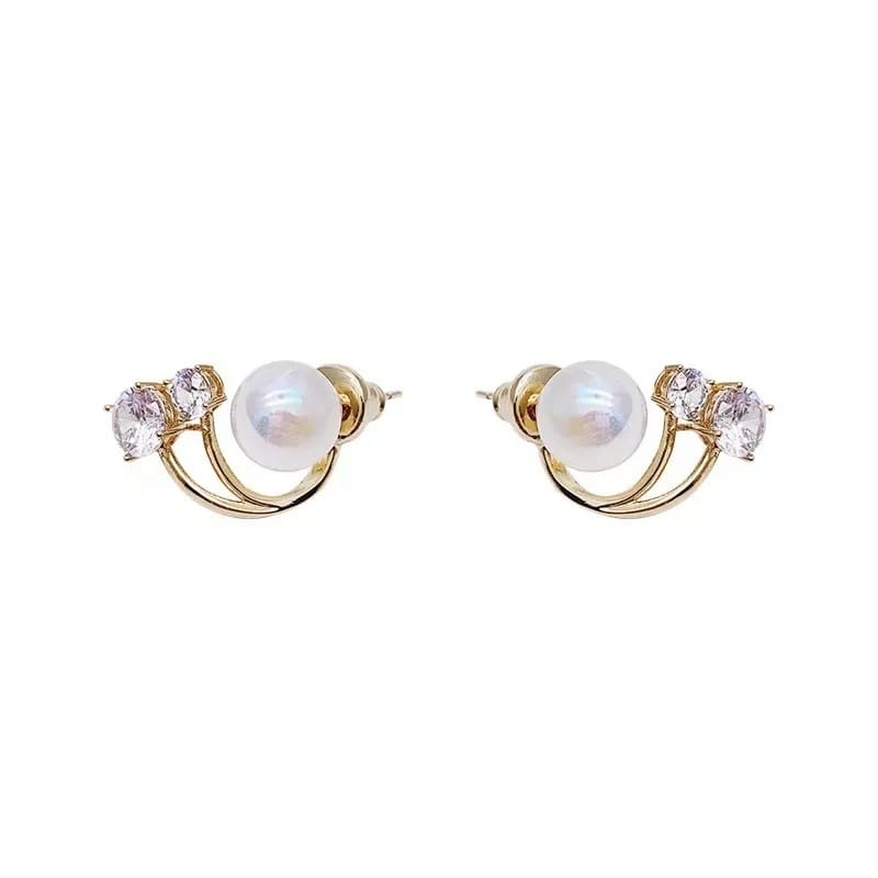 Crystal Pearl Ear Studs