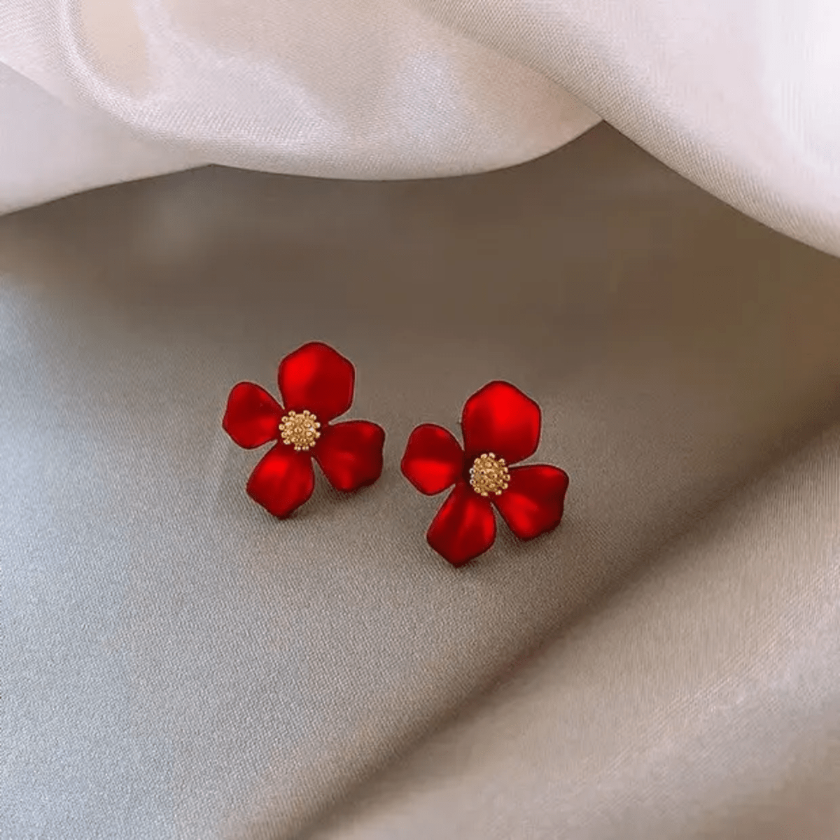 Red Flower Stud