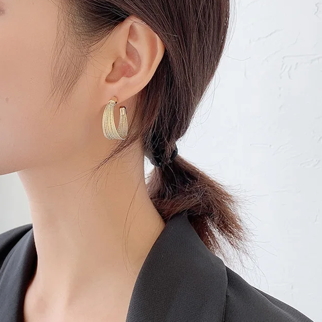 Multilayer Silver Wire Hoop