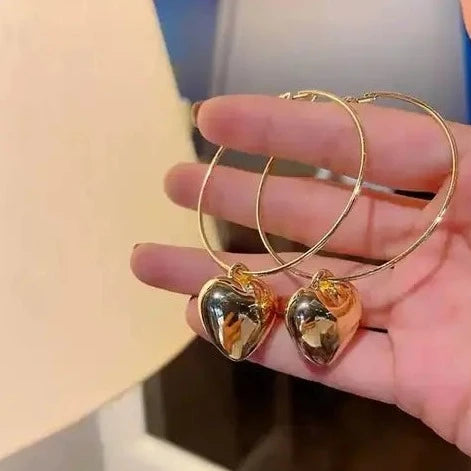 Golden Heart Earring