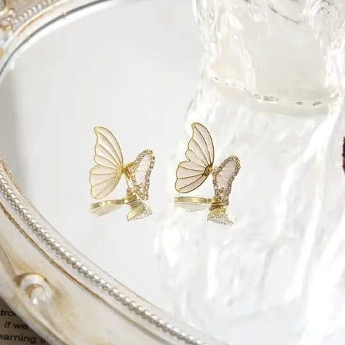 White Butterfly Earring