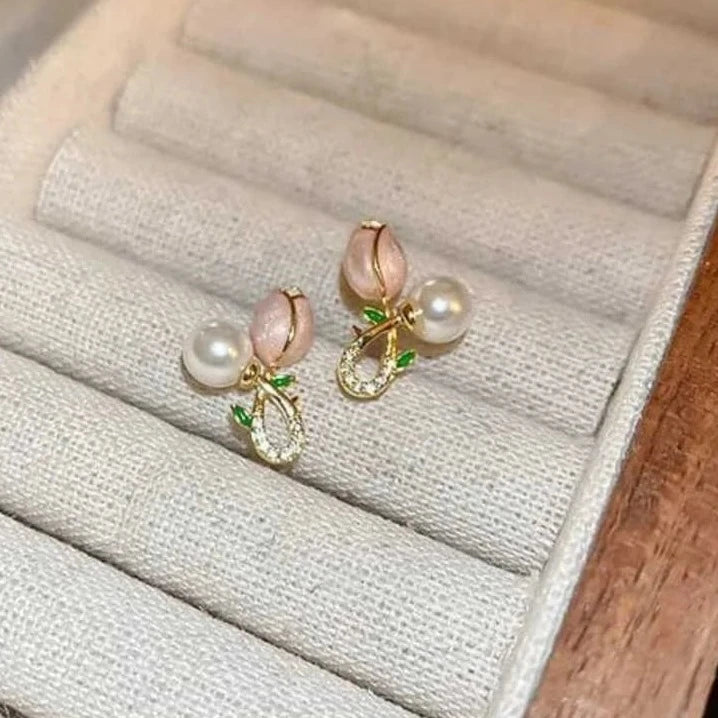 Pink Small Tealeaf Earring