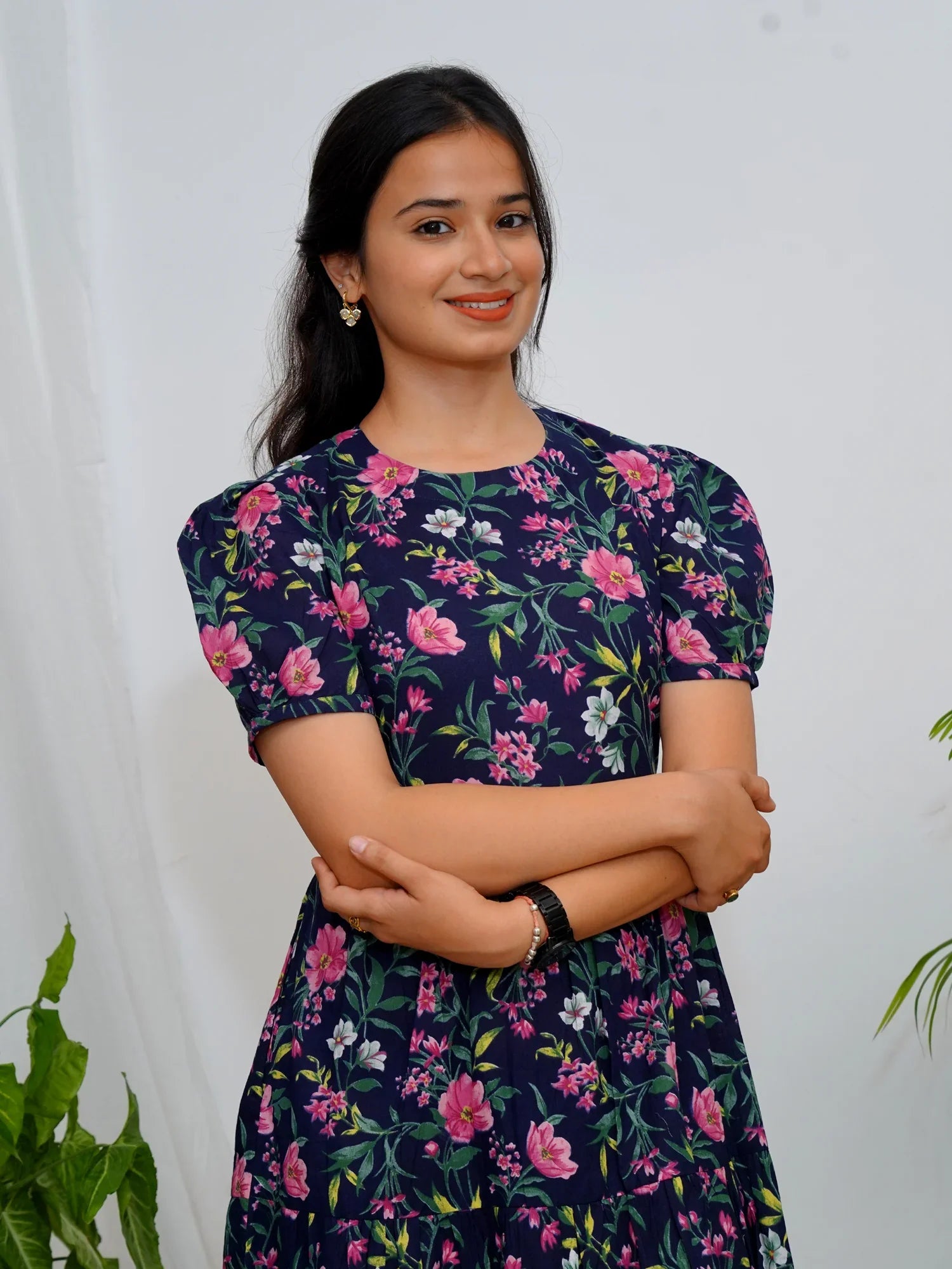 Bluebell Floral COTTON Tiered Dress