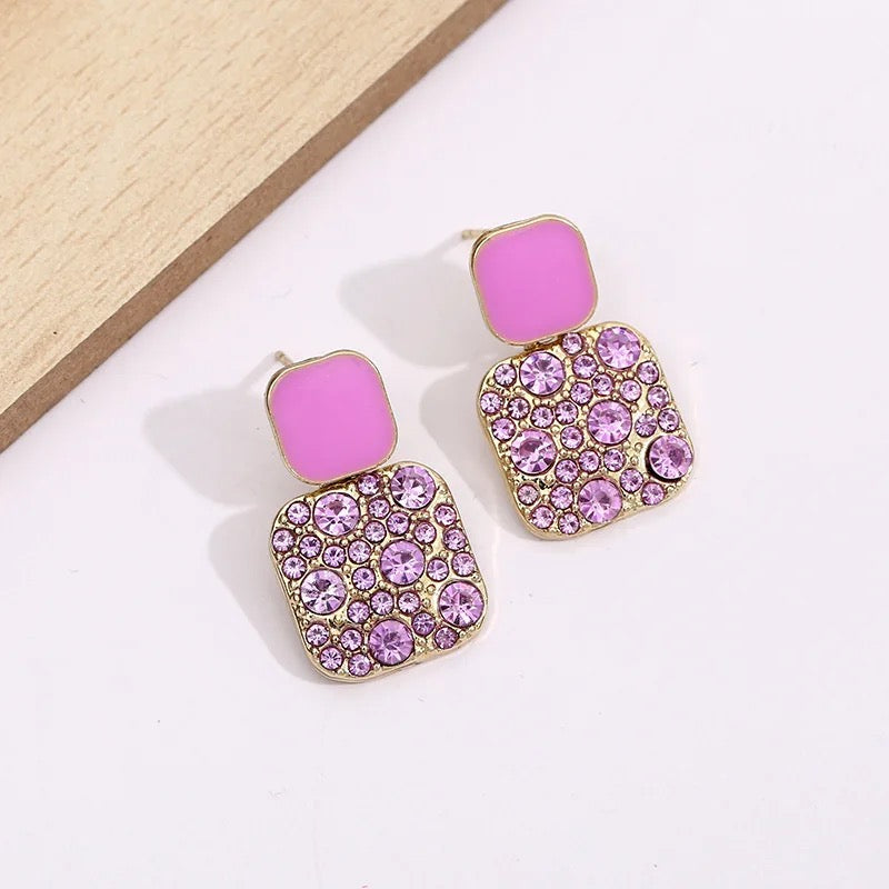 Lavender Stone Studs