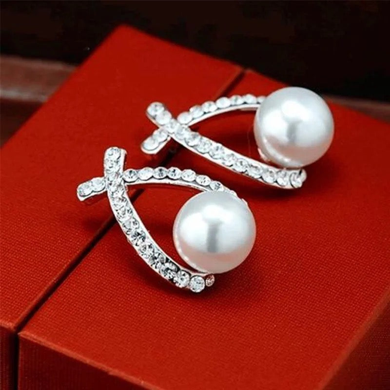 Party Wear Pearl & Stone Earrings