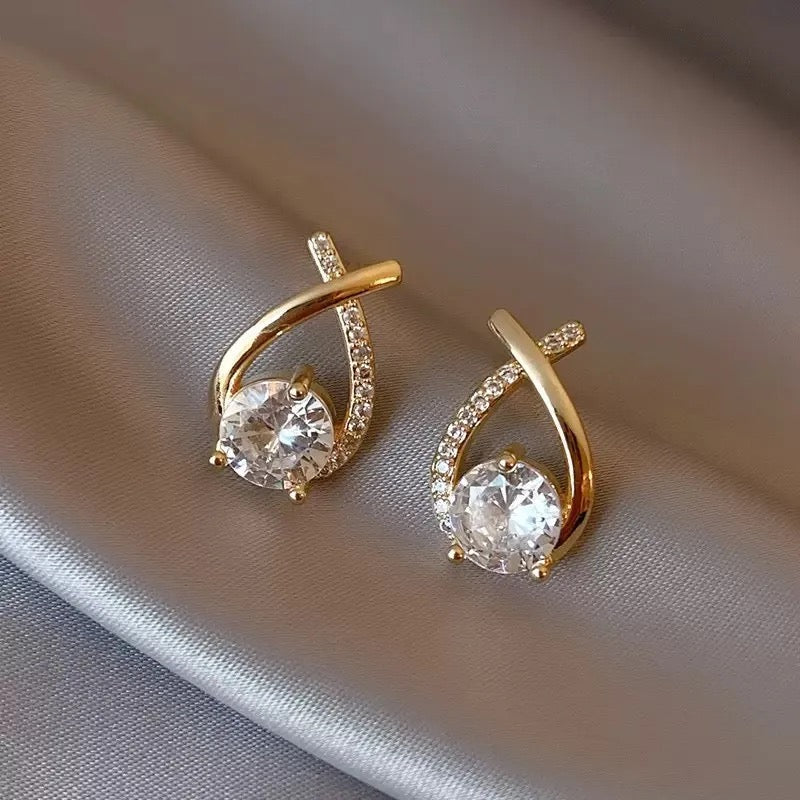 Crystal Diamond Studs