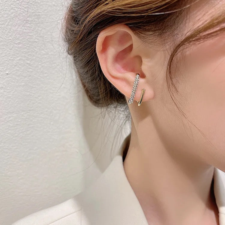 Gold U Shaped Earrings