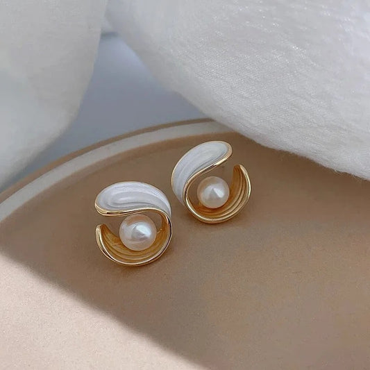 Pearl Cuff Earrings