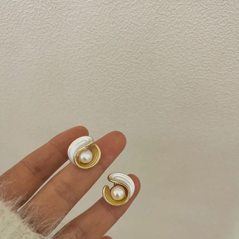 Pearl Cuff Earrings