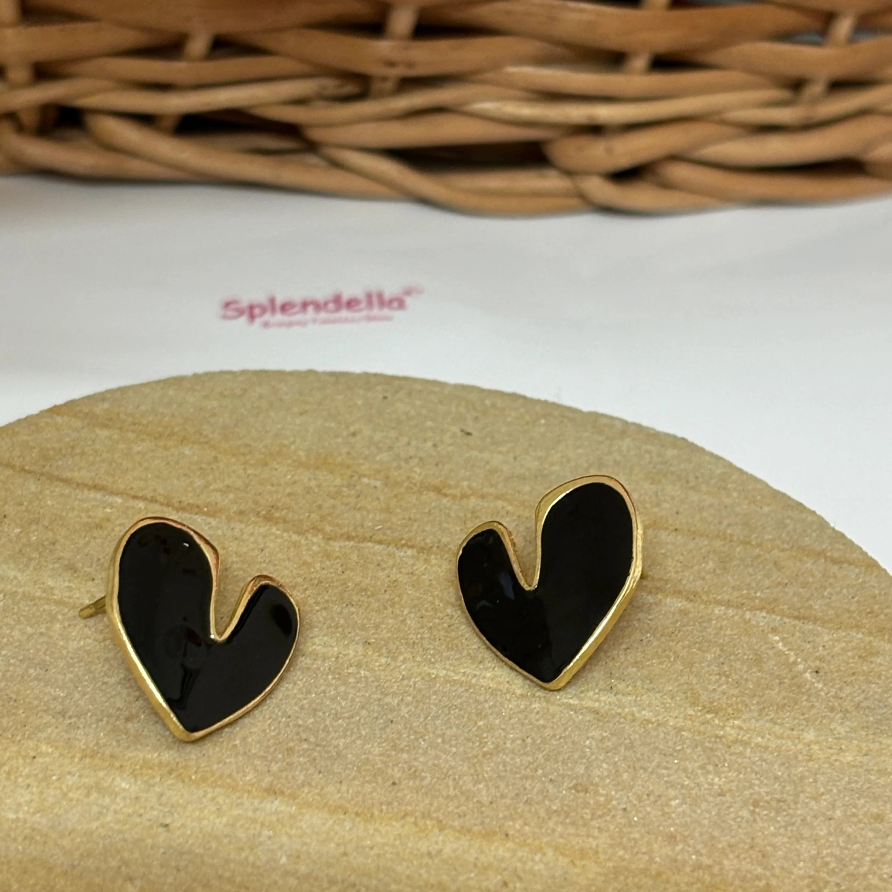 Black Heart Studs