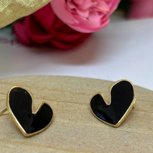 Black Heart Studs